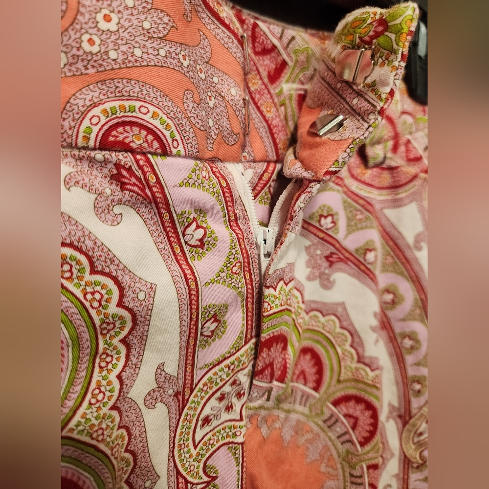 Paisley Print Pants Y2K Inspired Bandana Style‎ , Streetwear Size 4, Pink - Picture 7 of 7